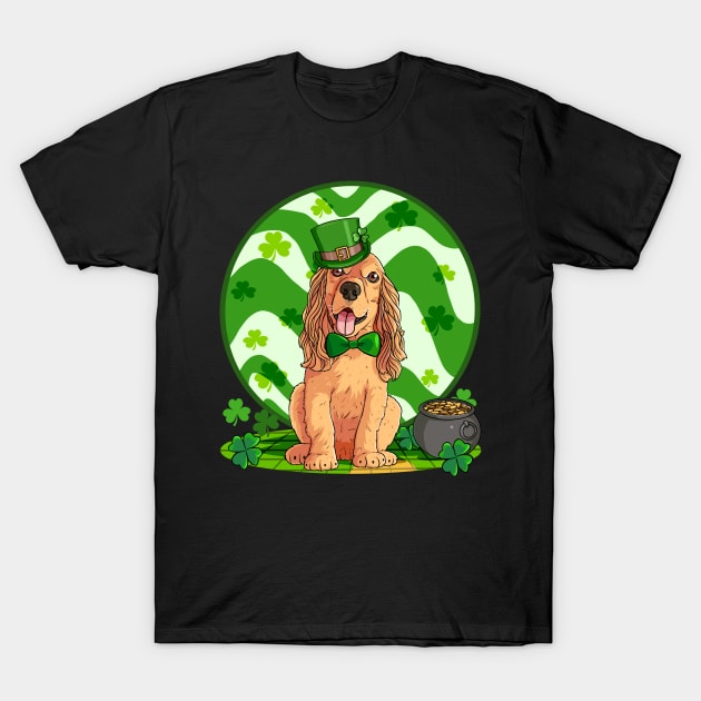 English Cocker Spaniel Dog St Patricks Day Leprechaun T-Shirt by Noseking